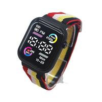 Montre connectée numérique LED électronique à bracelet élastique pour femmes, hommes et enfants, vente en gros d'usine 2025