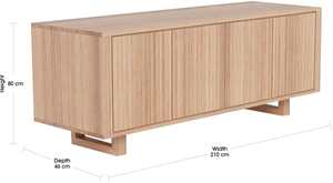 Mueble de <span class=keywords><strong>TV</strong></span> Moderno y Sencillo de Madera AJUNION, Centro de Entretenimiento para Sala de Estar, Apartamento, Mesa de <span class=keywords><strong>TV</strong></span>, Consola Multimedia, Mueble para <span class=keywords><strong>TV</strong></span> con Almacenamiento - Product Image 3
