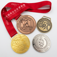 Médaille en métal 3D personnalisée haut de gamme en forme d'aigle, avec émail et cordon, pour événements sportifs et défis de marathon (vente en gros)