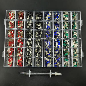 Nail Art Fournisseurs Salon Accessoires Verre Cristal Pierre Mixte Style Flatback Nail Fantaisie Strass Pour Designs Art Décoration - Product Image 3