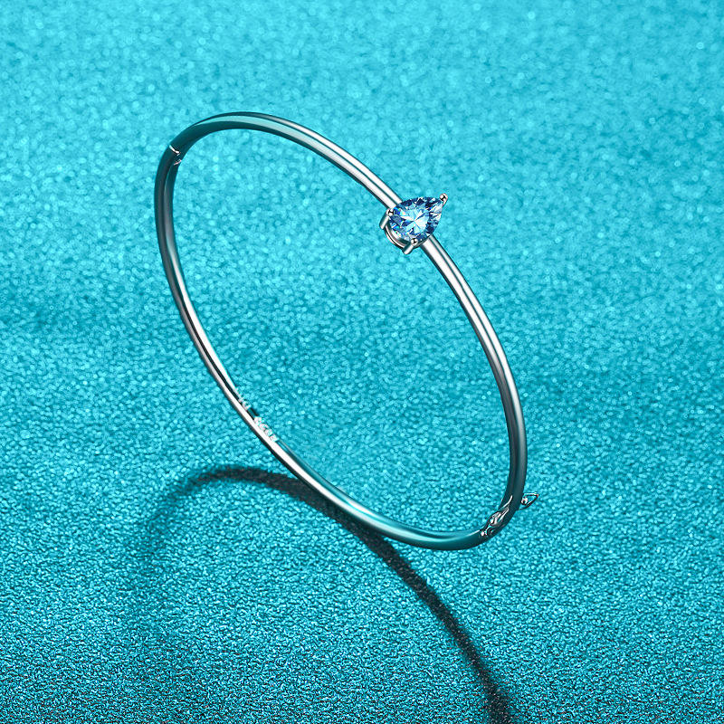 Bracelet diamant bleu mer