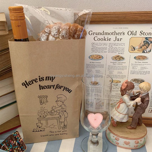 Emballage jetable personnalisé YS pour biscuits à long pain <span class=keywords><strong>sac</strong></span> à pain en papier <span class=keywords><strong>maison</strong></span> biodégradable <span class=keywords><strong>sac</strong></span> en papier kraft pour boulangerie sucre alimentaire - Product Image 3