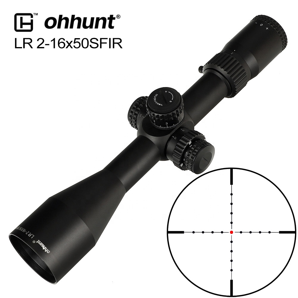 Ohhunt LR 2-16x50 SFIR оптический прицел мил-дот стеклянная гравированная сетка боковой Параллакс оптический прицел револьверный Сброс блокировки