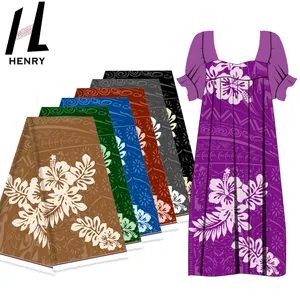 סגנון henry סגנון פוליאסטר קרפ הדפס פרחוני מותאם אישית עבור משרד surlady שמלה קצרה בד