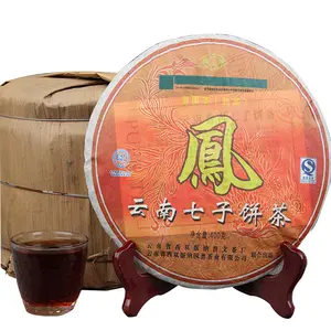 Wholesales tea Yunnan Puer 357 gram fermented tea cake shu Pu Er tea supplier