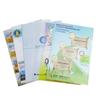 Classeur en plastique de taille A1 Classeur de documents en plastique Classeur à anneaux Classeur de fichiers A4 Transparent avec logo