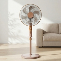 Ventilateur sur pied de 18 pouces, puissant, électrique, avec 6 pales en aluminium, fonction de circulation d'air, base lourde et minuterie