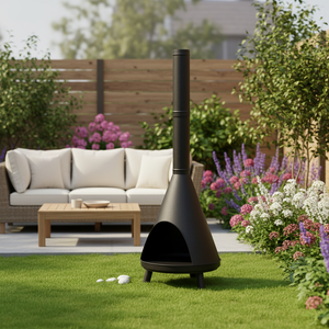 Caminetto a Legna da Esterno da 83 Pollici con Canna Fumaria <span class=keywords><strong>e</strong></span> Griglia per Patio <span class=keywords><strong>e</strong></span> Giardino - Product Image 1