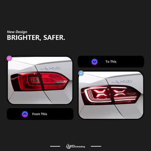 Conjunto de luz trasera LED Volkswagen Sagitar para modelos 12-14 Nueva condición Actualización de modificación roja para 24 modelos Dirección de flujo - Product Image 5