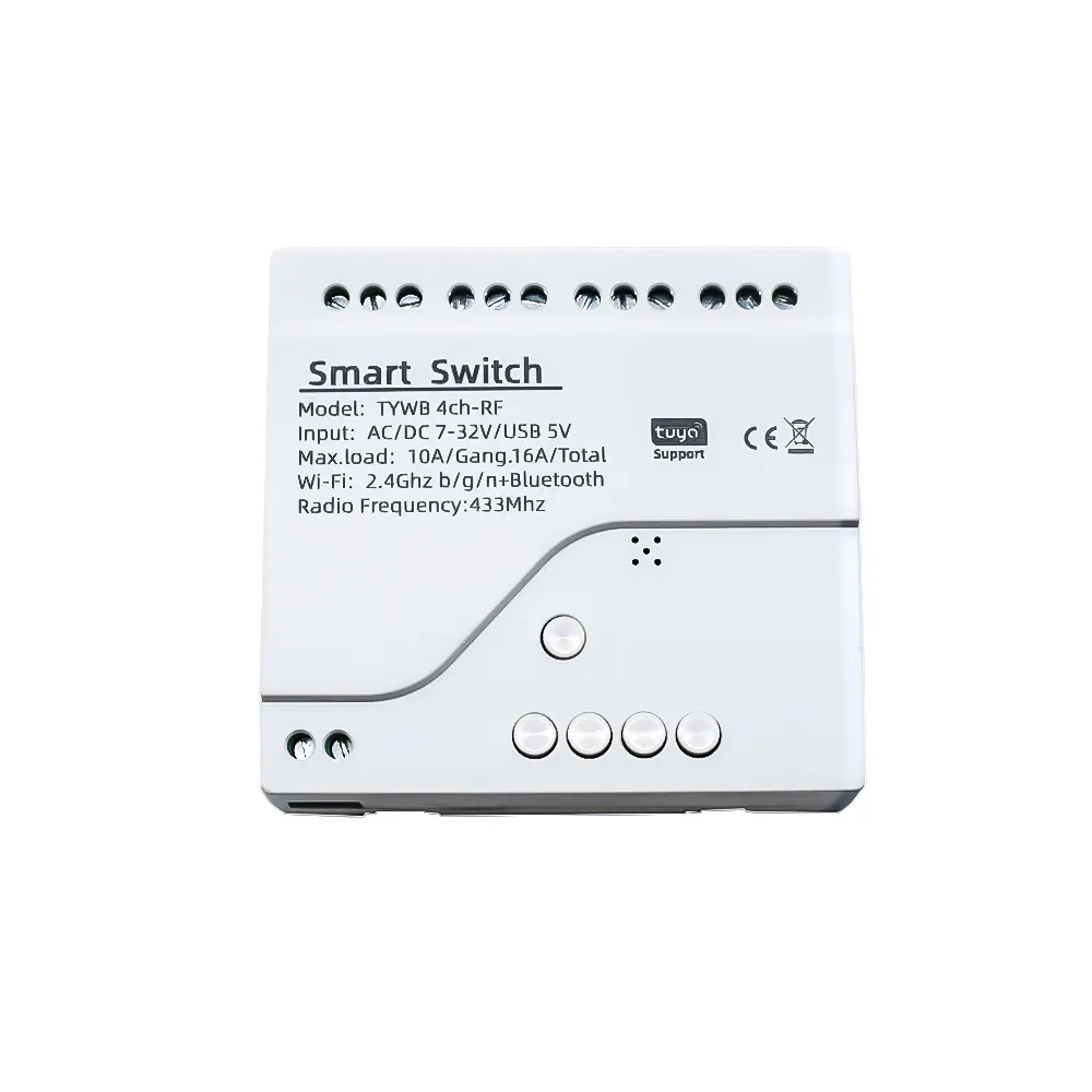 WiFi Remote Control Module AC DC7-32V RF Receiver Interlock Inching 4CH Relay Switch Module Tuya Smart Switch