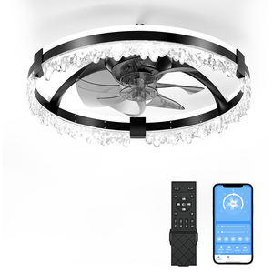 <span class=keywords><strong>Ventilador</strong></span> de Techo LED Plegable de 120-277V, 32W, 4320LM, con Control Remoto y por Teléfono, 7 Aspas, 6 Velocidades, <span class=keywords><strong>Diseño</strong></span> Moderno, Color Blanco - Product Image 1