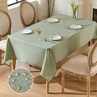 Mantel de Lino Sintético Impermeable, Resistente al Aceite y a las Arrugas, Decorativo para Eventos, Mesa de Comedor y Hogar