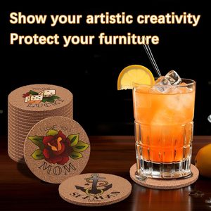 Cork <strong>Coasters</strong> <strong>for</strong> <strong>Drink</strong> Personalised Engraving Print Custom Logo Wholesale Non-Slip Coffee <strong>Drink</strong> Cup Cork Wooden <strong>Coasters</strong> - Product Image 5