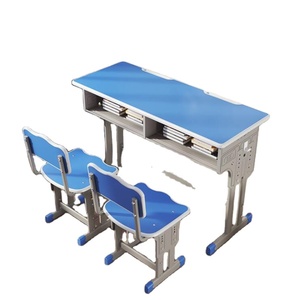 Thiết Bị Trường Học Đồ Nội Thất 2 CHỖ NGỒI Hai Người Bàn Học Sinh Bộ Bàn Và Ghế Học Sinh Lớp Học Điều Chỉnh Được - Product Image 1