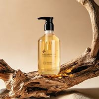 Flacon de shampooing en plastique PET luxueux de 500 ml avec pompe, adapté pour le gel douche, la lotion, la lessive et les produits capillaires