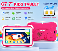 Fabrika Süper Ucuz Yüksek Kaliteli 7 inç Çocuk Android Tablet 12+256GB Büyük Hafıza 3G Aramalı 2 SIM Çocuk Tableti