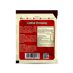 Sốt cà ri thịt bò truyền thống Indonesia gia vị cho người sành ăn Premium finna uleg sambal Rendang cay Ớt gói - Product Image 3