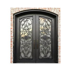 Arches de porte en <span class=keywords><strong>fer</strong></span> <span class=keywords><strong>forgé</strong></span> Portes d'entrée modernes bon marché d'<span class=keywords><strong>occasion</strong></span> de haute qualité Portes au design moderne Double porte en <span class=keywords><strong>fer</strong></span> <span class=keywords><strong>forgé</strong></span> - Product Image 3