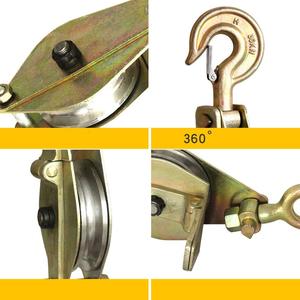 1 тонный 2 тонный 5 тонный канатный шкив, Тип крюка, проволочный шкив, блок трансмиссионного типа, алюминиевый шкив - Product Image 3