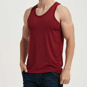 Chaleco de seda fría acanalado para hombre, ropa interior de verano para capas, camiseta sin mangas deportiva con tirantes cruzados, blanca, fina, de moda, talla grande - Product Image 4