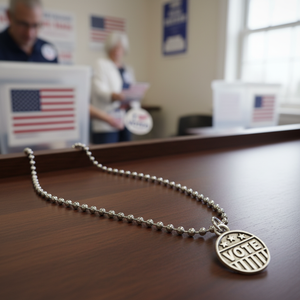 Collana in Acciaio Inossidabile con Ciondolo a Forma di Palla per Votazione - Product Image 5