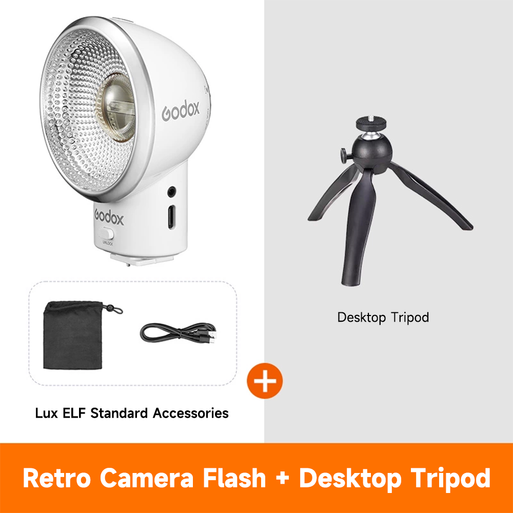 LUX ELF [blanco perla] + trípode de escritorio