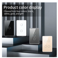 Interrupteur intelligent Matter Cadre en métal Interrupteur à fil neutre standard américain pour usage domestique directement connecté à l'interrupteur mural Apple Homekit