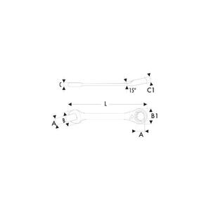 EXPERT - E113303 Clés mixtes à cliquet Métrique-EAN 3258951133033 CLÉS À CLIQUET - Product Image 2