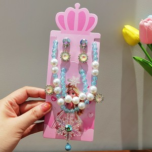 <span class=keywords><strong>Set</strong></span> anting-anting gelang desain baru trendi untuk bayi perempuan menampilkan gelang manik-manik kartun - Product Image 6