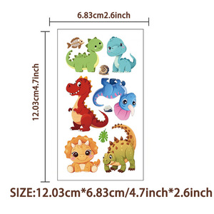 Set di 10 Adesivi Temporanei Impermeabili con Dinosauri <span class=keywords><strong>per</strong></span> Bambini, Design Personalizzato - Product Image 5
