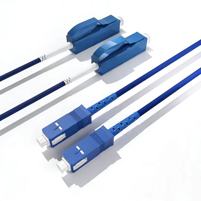 2 Cores LC-SC Connector RoHS Certified LSZH Jacket Long-distance Deployment Outdoor Armored Field Fiber Optic Jumper Patch Cord
