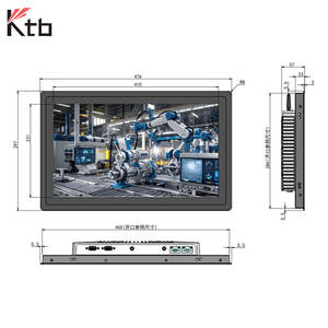 KTB 10.1 10.4 12 15 Zoll Fanless <span class=keywords><strong>Touch</strong></span> AIO Android OS Eingebetteter <span class=keywords><strong>Monitor</strong></span> IP65 Wasserdichter industrieller Touchscreen-PC für die Wand montage - Product Image 1