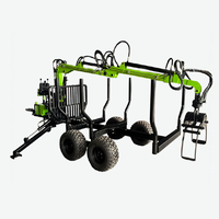 Remorque forestière ATV 4 tonnes avec grue hydraulique pour le chargement de bois BM11019