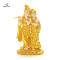 ラダクリシュナインド仏像樹脂置物ヒンドゥー教の神の彫刻
