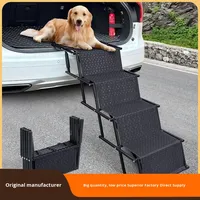 Rampe d'escalier pliable portable antidérapante en acier inoxydable pour animaux de compagnie, pour chiens de grande taille, fabriquée en Guangdong