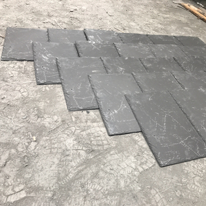 Teja de <span class=keywords><strong>Pizarra</strong></span> de Piedra Natural, Gris Oscuro, 450x3000mm con Orificios de Montaje Preperforados para Techos - Product Image 2