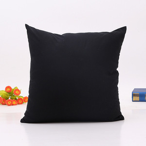 Housse de coussin carrée moderne en polyester brossé de couleur unie pour canapé de salon et salles d'exposition - Product Image 2