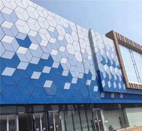 Panneau de mur-rideau en aluminium, revêtement de façade extérieure de bâtiment, panneau décoratif, taille et couleur personnalisées, directement de l'usine