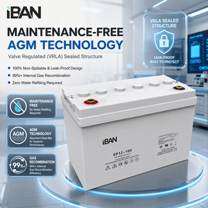 แบตเตอรี่สำรองฉุกเฉิน UPS 12v 100ah แบบไม่ต้องบำรุงรักษา ผลิตจากโรงงานโดยตรง - Product Image 4