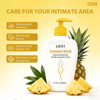 OEM Lifitt – Nouvelle formule apaisante et non irritante pour l'hygiène intime, équilibrante du pH, végétalienne, aux extraits de plantes d'ananas, pour le soin féminin Yoni
