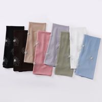Écharpe Hijab en Chiffon Perlé à Fleurs et Strass, de Haute Qualité, pour Femmes Musulmanes Malaisiennes, Vente en Gros Sharut