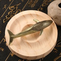 Massive Messing Marine Kreatur Blauwal Modell Messing Metall Wal Figur