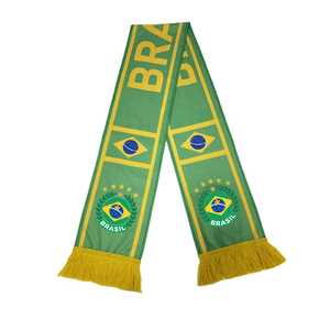 Tùy chỉnh Thế giới bóng đá cup đội tuyển quốc gia logo cổ vũ 100% polyester với tua độ nét cao in người hâm mộ khăn - Product Image 2