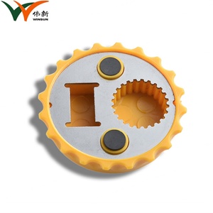 Ouvre-bouteille de bière personnalisé de couleur jaune, design en forme de bouchon de bouteille, style mode, vente en gros - Product Image 4