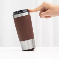 2026 Emerit Custom Tasse à café isotherme sous vide à double paroi en acier inoxydable 450 ml pour le camping et les voyages en extérieur Flaks