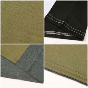 Custom Logo Streetwear Sports Gym High Quality Puff Printing <b>Raglan</b> Color Blocking Long Sleeve Clothes Men <b>T</b>-<b>Shirt</b> for Men - Product Image 5