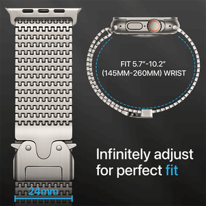 Bracelet en maille d'<span class=keywords><strong>acier</strong></span> inoxydable de luxe avec boucle parachute pour <span class=keywords><strong>Apple</strong></span> <span class=keywords><strong>Watch</strong></span> Ultra 49 mm, bracelets pour Iwatch 11, bracelet de montre - Product Image 2