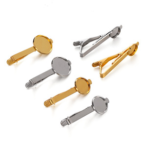 Attaches-cravates en cuivre massif doré et argenté, accessoires de costume décontracté et professionnel, épingles à cravate pour hommes, tenue formelle - Product Image 5