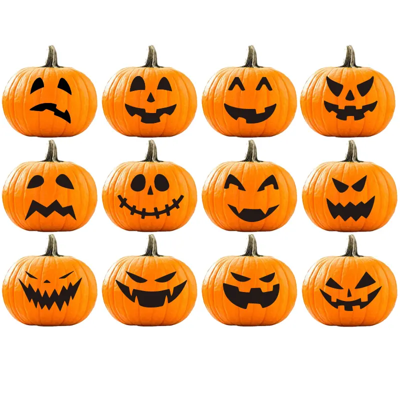Custom Halloween pumpkin FACE decorating stickers Party Favors Decoration DIY Shaped Halloween Treats Stickers