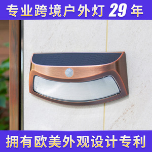 Solar Wall Lamp Long Strip 12V <b>LED</b> Outdoor Waterproof Garden <b>Light</b> Human Body <b>Sensor</b> - Product Image 5